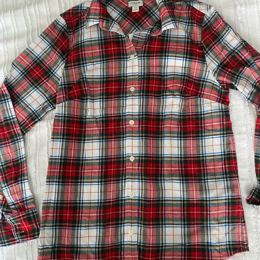 J. Crew Christmas Holiday Plaid Shirt